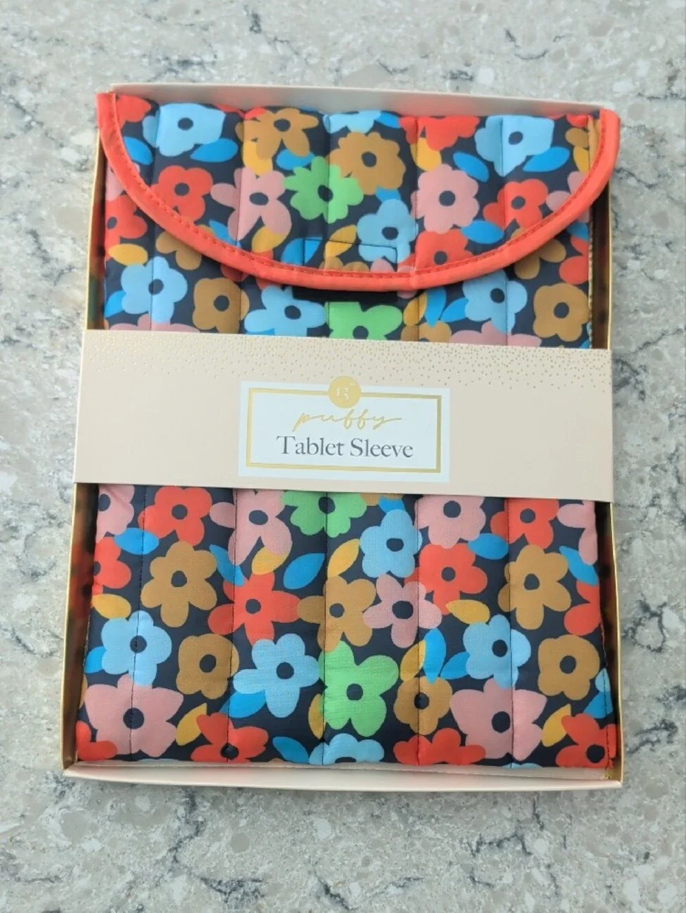 Floral Padded Tablet Sleeve in Multi-Color